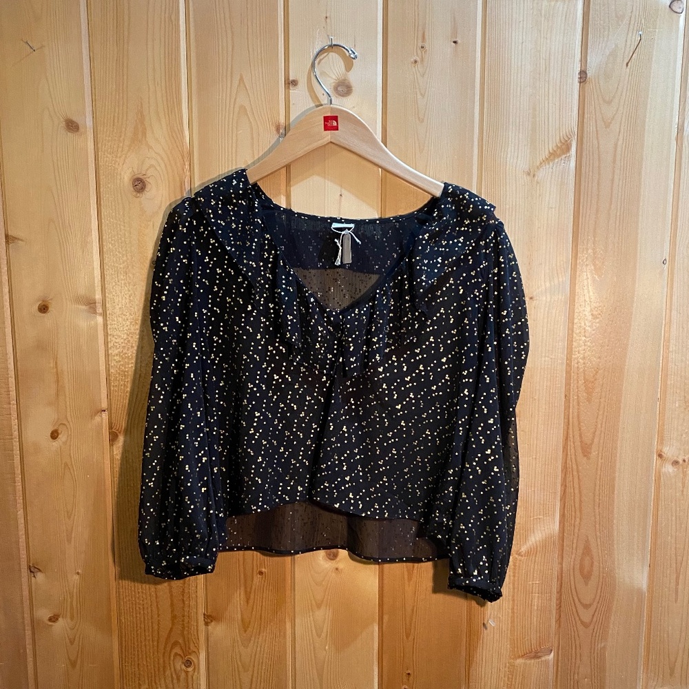 Sunday Best Black and Gold Blouse